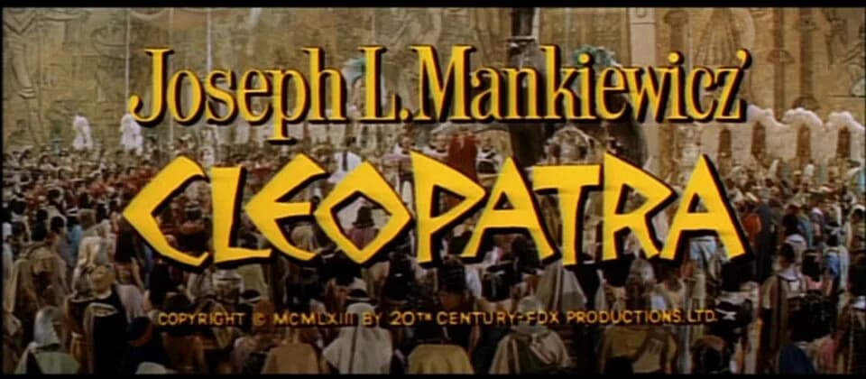 Joseph L. Mankiewicz - Screenshot from the trailer for the film Cleopatra.
