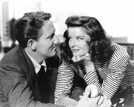 Joseph L. Mankiewicz - Publicity photograph for the film Woman of the Year, featuring its stars Spencer Tracy and Katharine Hepburn.