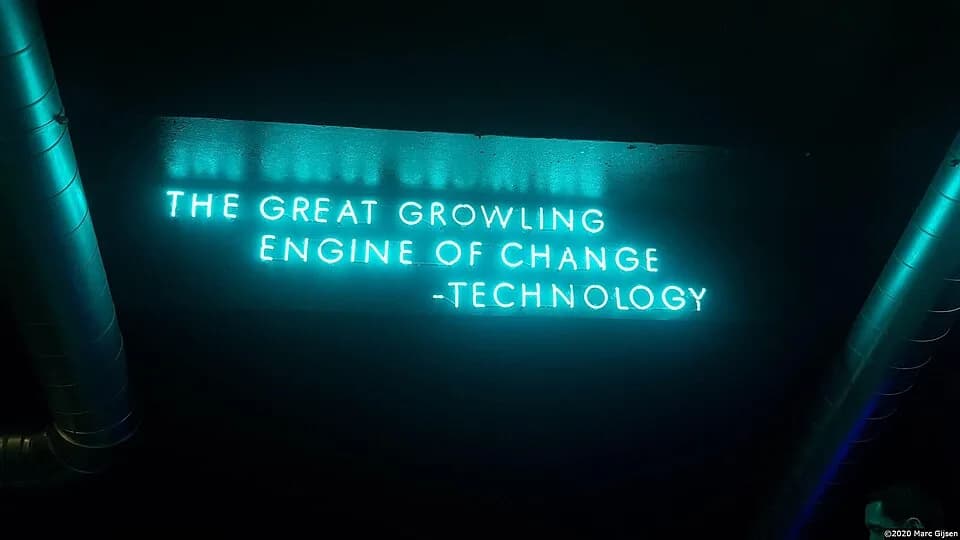 Alvin Toffler - A quote of Alvin Toffler at the entrance of the club named after him in Rotterdam, The Netherlands
