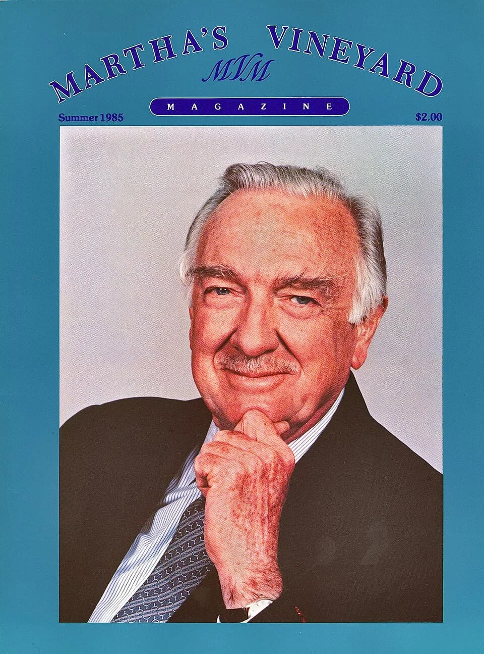 Walter Cronkite - Walter Cronkite wrote an article for the first issue of "Martha's Vineyard Magazine." Cronkite article talks about his relationship with the island of Martha's Vineyard and its water