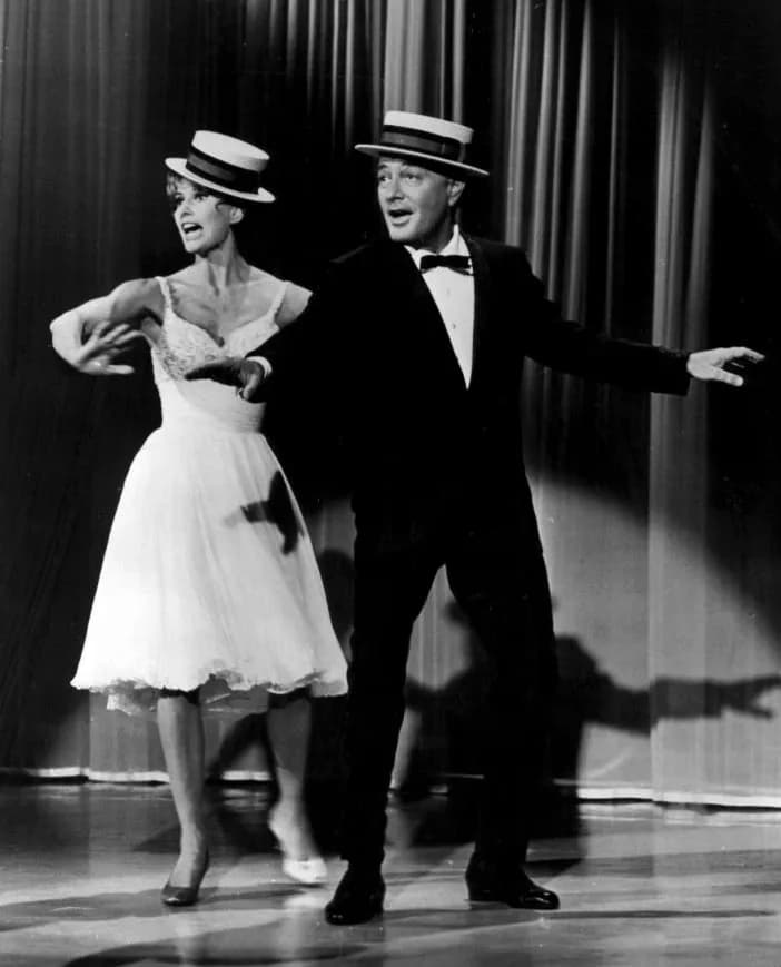 Cyd Charisse - Photo of Cyd Charisse and Tony Martin performing on the television program The Hollywood Palace.