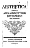 Alexander Gottlieb Baumgarten