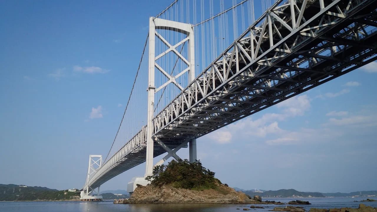 Kenzo Ohashi — seto inland sea, seto ohashi bridge, look up