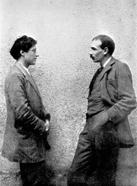 John Maynard Keynes - Painter Duncan Grant (left) with economist John Maynard Keynes. Asheham House in Sussex, the home of Leonard and Virginia Woolf. Grant and Keynes were lovers between 1907 and 1