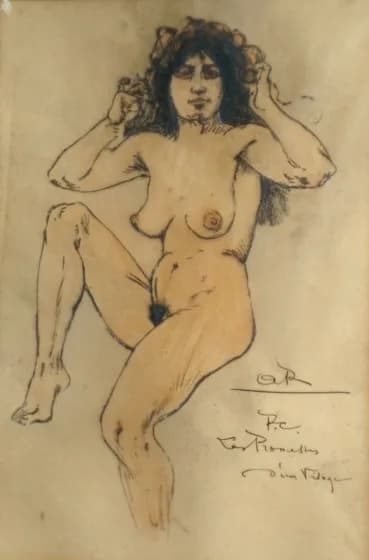Charles Baudelaire - illustratie bij het gedicht 'Promesses d'un visage' van Charles Baudelaires 'Les Fleurs du mal'