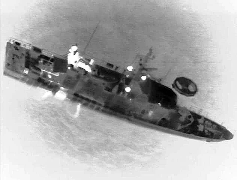 Hosni Mubarak - RED SEA (Feb 4, 2006) - Infrared image taken from U.S. Navy P-3C Orion maritime patrol aircraft, assisting in search and rescue operations for survivors of the Egyptian ferry Al Salam