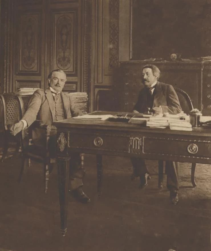 David Lloyd George - M. Briand reçoit au quai d'Orsay M. Lloyd Geroge, ministre de la guerre anglais.