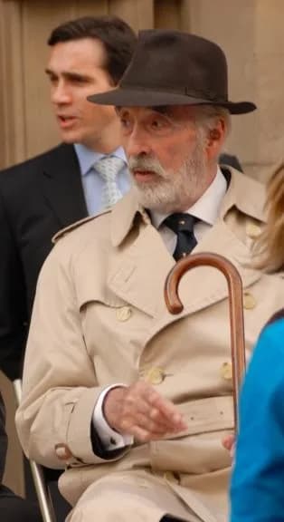 Christopher Lee - Christopher Lee filming in Westminster for a film called The Heavy