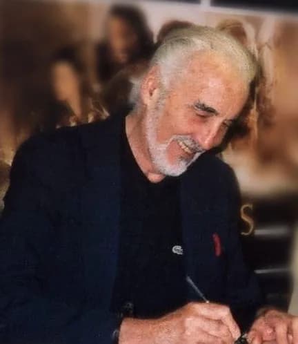 Christopher Lee - Christopher Lee at Forbidden Planet New Oxford Street, signing The Two Towers.