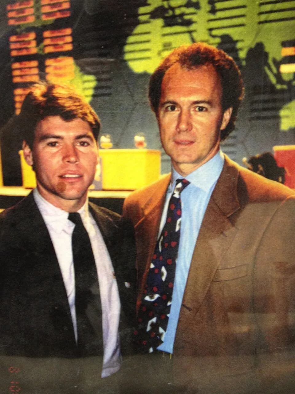 Franz Beckenbauer - Mark Mallon (left) with World Cup Champion Franz Beckenbauer