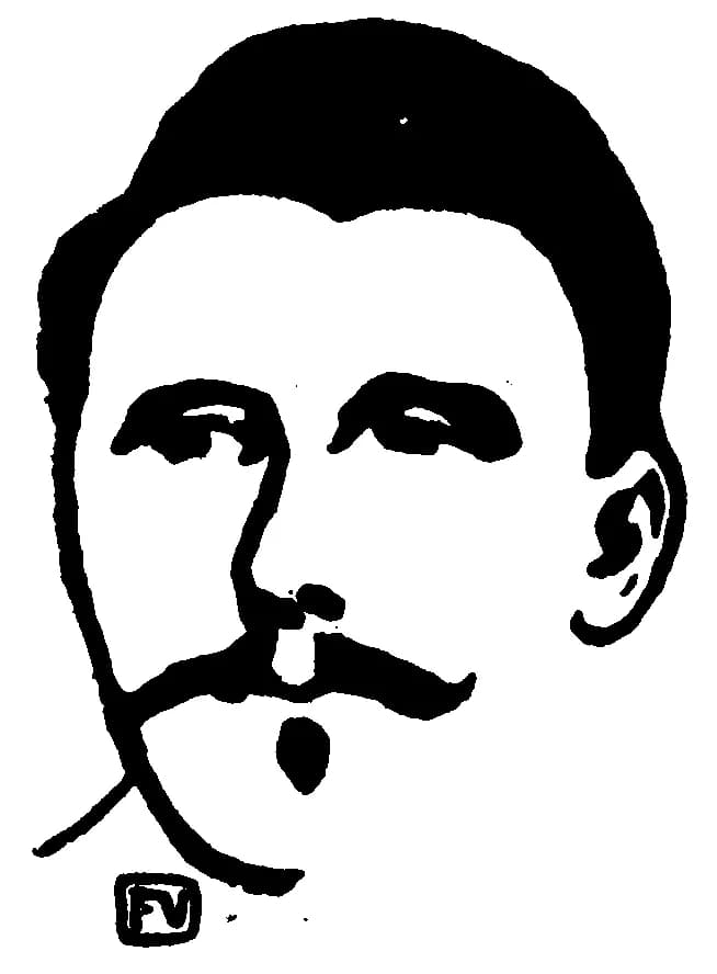 Maurice Maeterlinck - Portrait of Belgian writer, poet and playwright Maurice Maeterlinck (1862-1949) from Le Livre des masques (vol. II, 1898) by Remy de Gourmont (1858-1916)