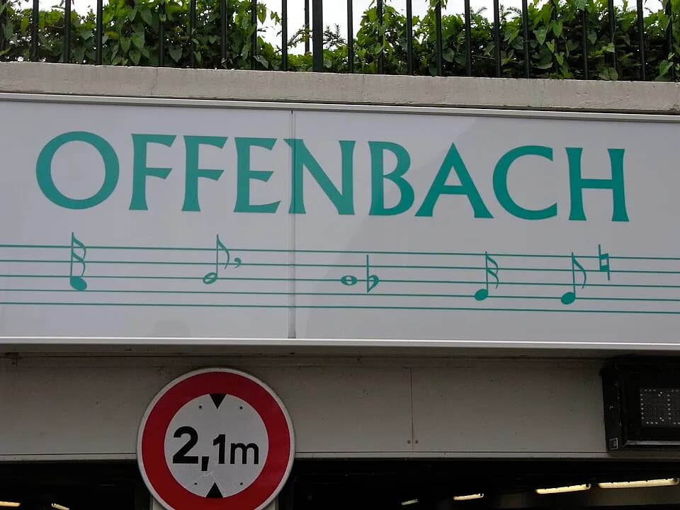 Jacques Offenbach - Parking Offenbach, Puteaux, Hauts de Seine, France.
