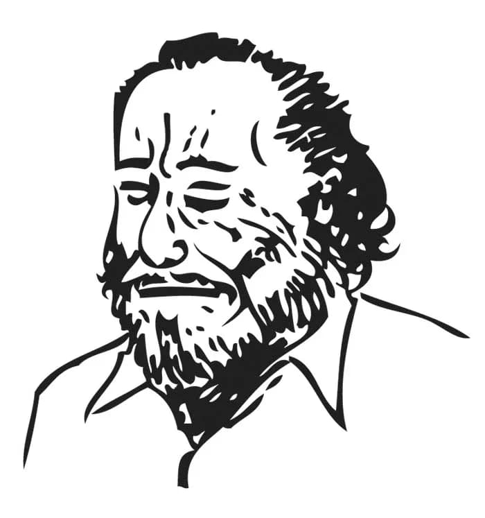 Charles Bukowski - Drawing of writer Charles Bukowski