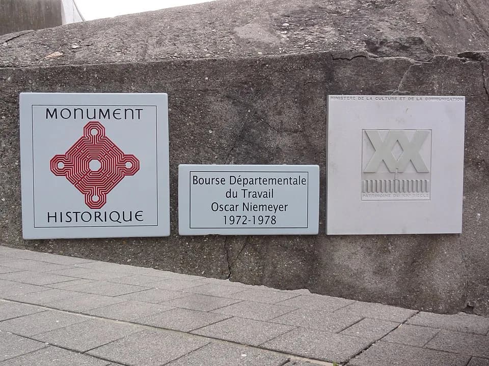 Oscar Niemeyer - Bobigny, plaquette Bourse départementale de travail