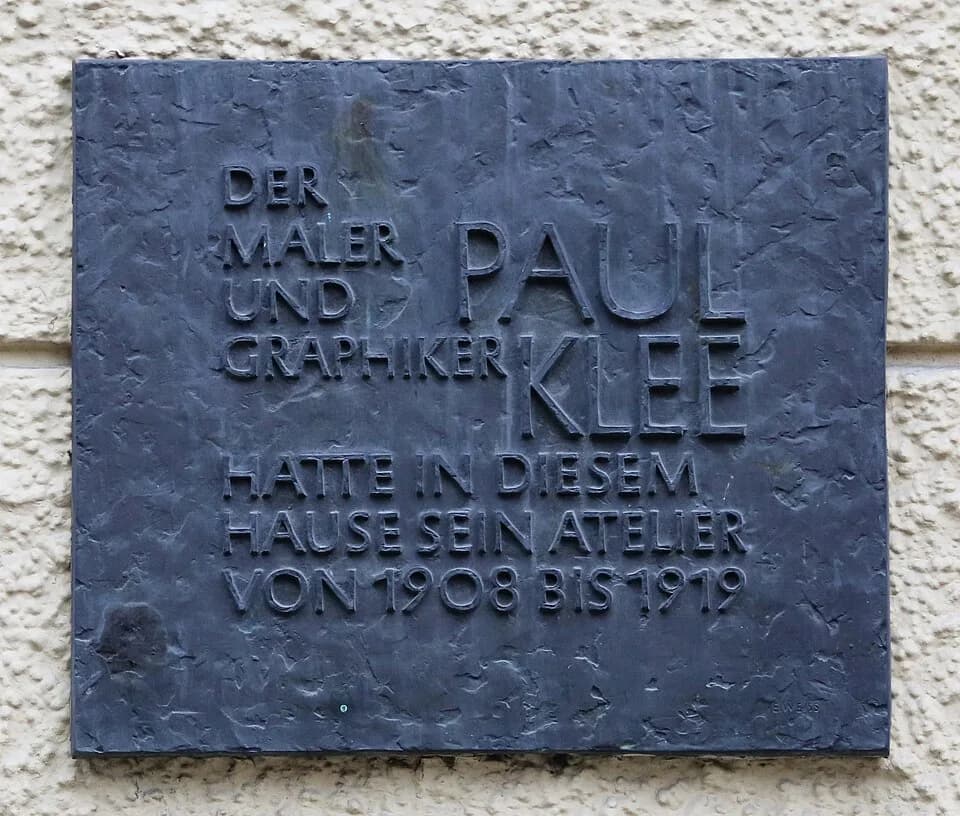 Paul Klee - Gedenktafel für Paul Klee, Feilitzschstraße 3, München
This is a picture of the Bavarian Baudenkmal (cultural heritage monument) with the ID D-1-62-000-1638 (Wikidata)