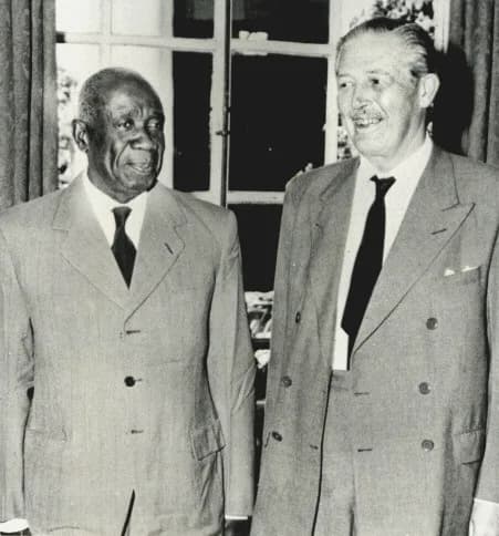 Harold Macmillan - Macmillan meets Paramount Chief of the Barotse in Northern Rhodesia.