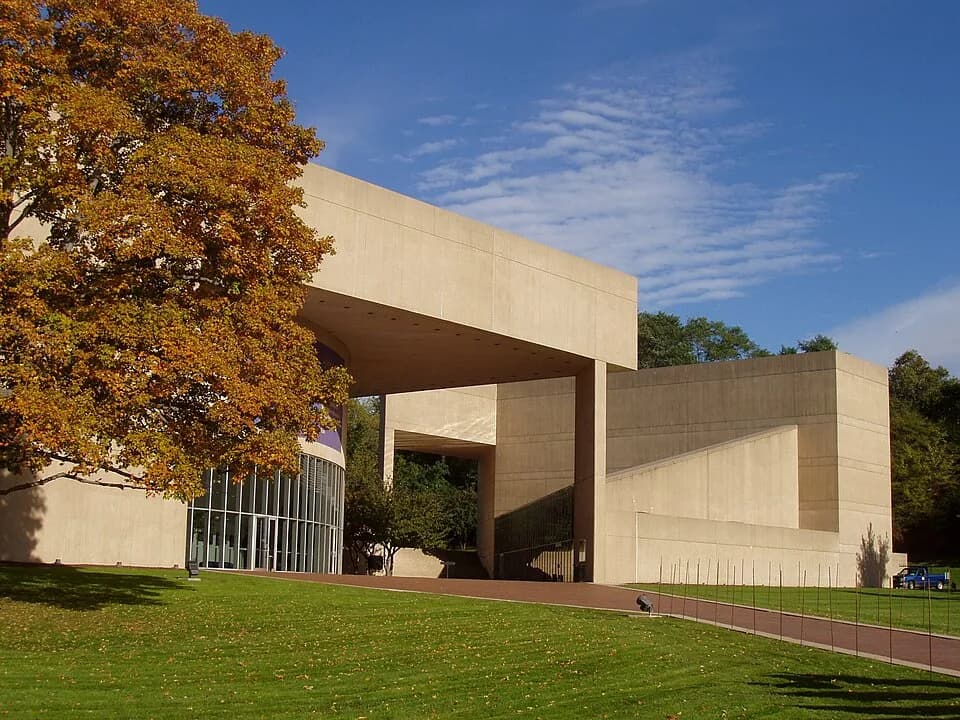 I. M. Pei - Paul Mellon Arts Center - Choate Rosemary Hall, Wallingford, Connecticut. Architect I. M. Pei; completed 1972. Photograph taken by me, October 2005.