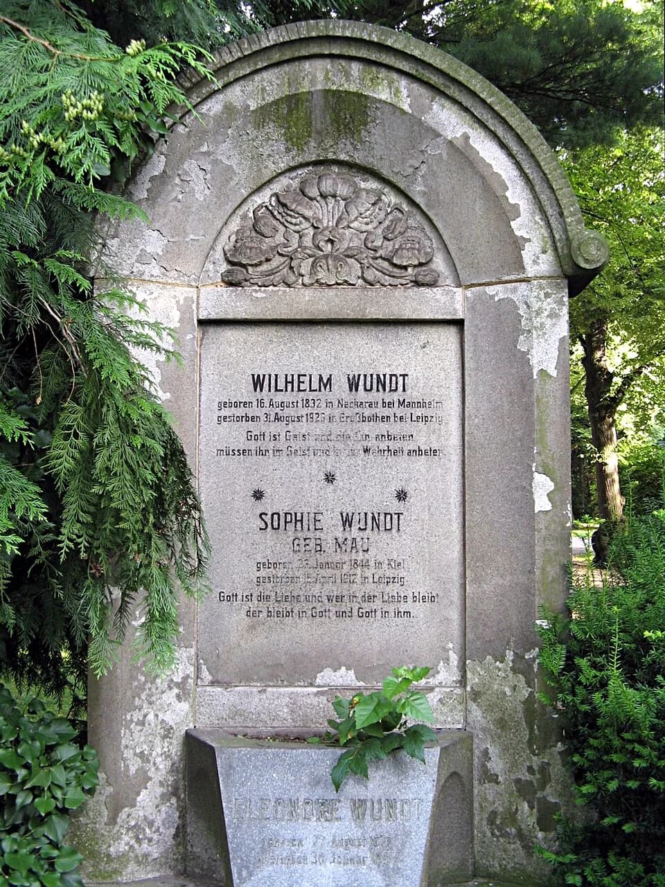 Wilhelm Wundt - Gravestone of Wilhelm Wundt, father of psychology, at Südfriedhof (southern cemetery) Leipzig