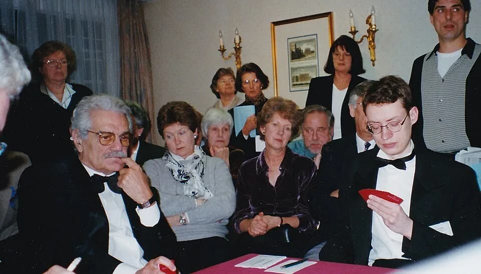 Omar Sharif - Omar Sharif (Egypt), Tom Townsend (England). Macallan. The 1997 Macallan International Bridge Pairs Championship