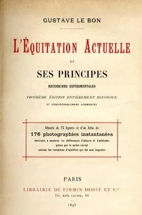Gustave Le Bon - Титульная страница 3-го издания 1895 года книги "Настоящий конный спорт" Гюстава Лебона.