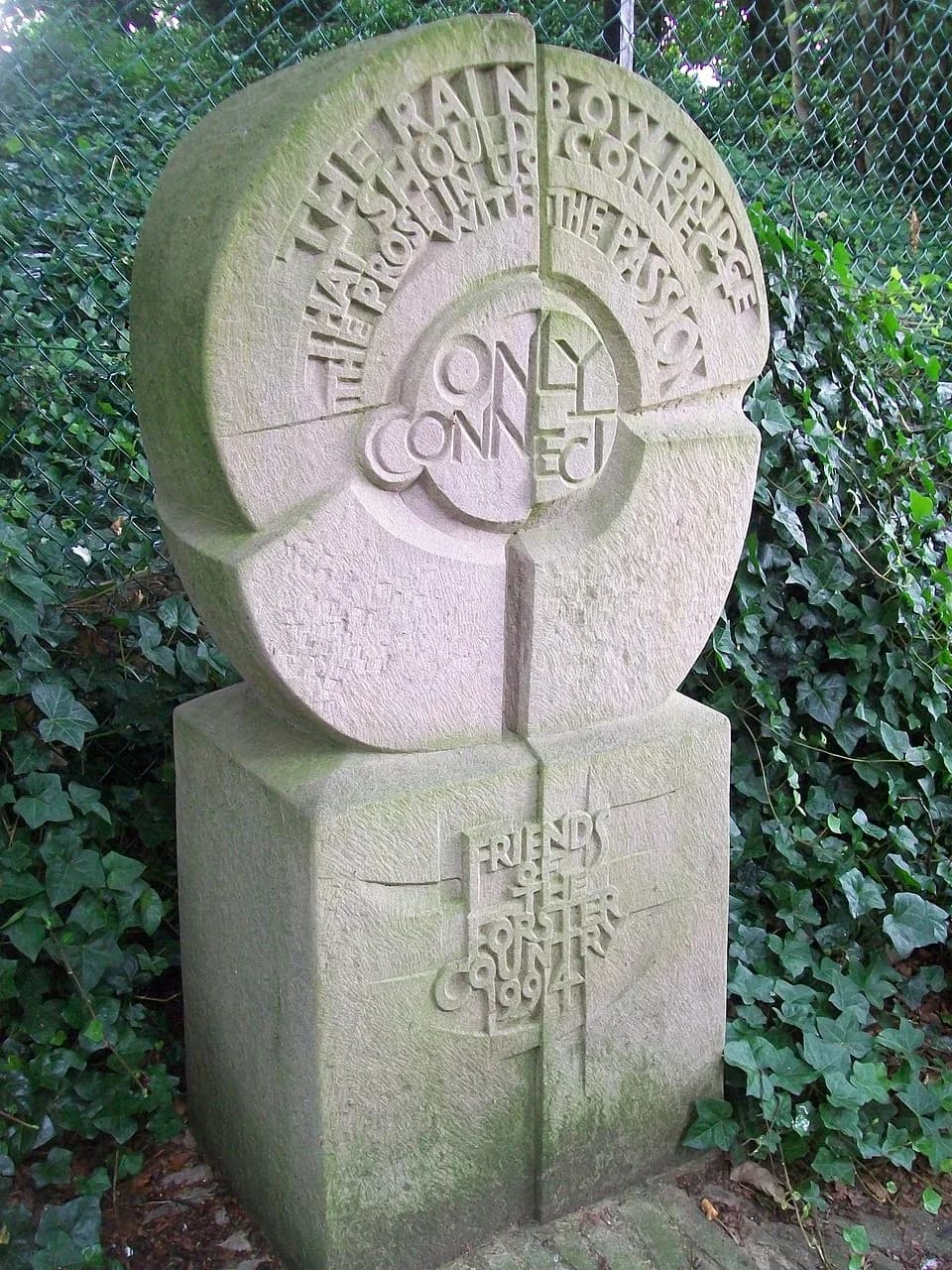 E. M. Forster - The only monument to novellist E. M. Forster, located at the back of St. Nicholas Church, Stevenage. More information.