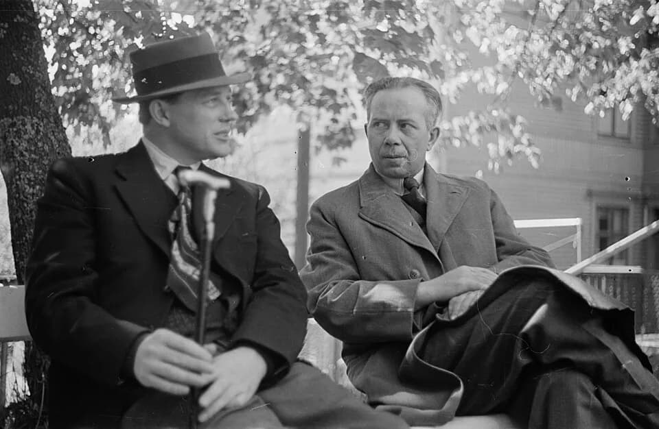 Harry Martinson - Harry Martinson (till vänster) och Ivar Lo-Johansson
