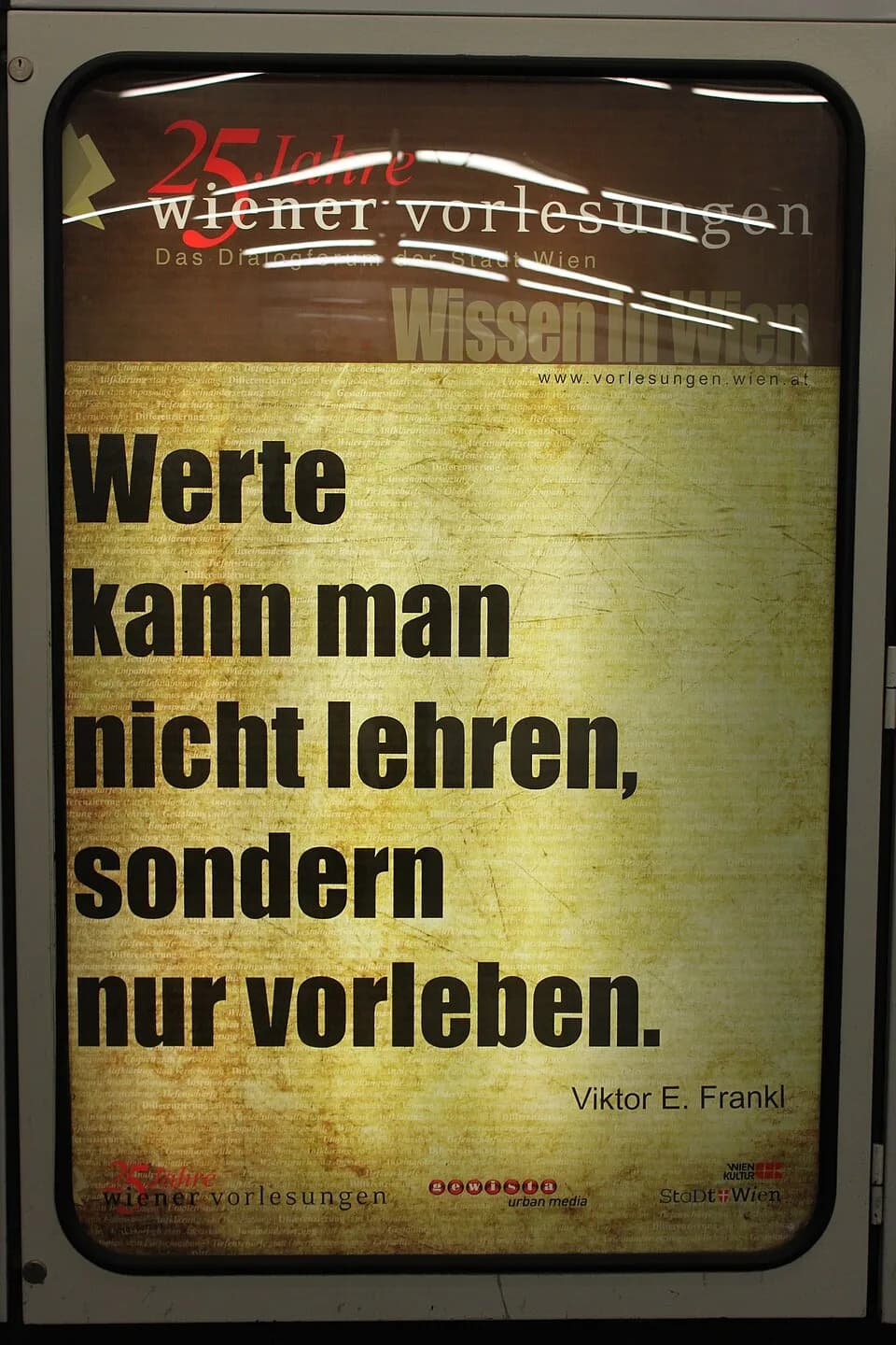Viktor Frankl - Zitatplakat der Wiener Vorlesungen mit Viktor E. Frankl