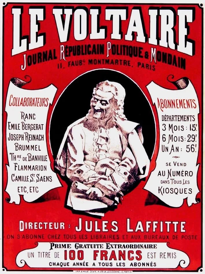 Camille Saint-Saëns - Affiche pour Le Voltaire.