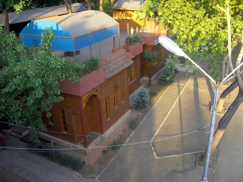 Zviad Gamsakhurdia - This is the restaurant where we ate dinner. Trust me, its a lot nicer inside than out. The food was good and very reasonably priced. This shot was taken from a bridge that over