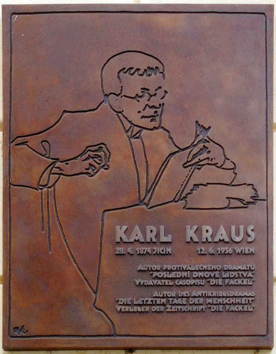 Karl Kraus - Karl-Kraus-Tafel am Geburtshaus
