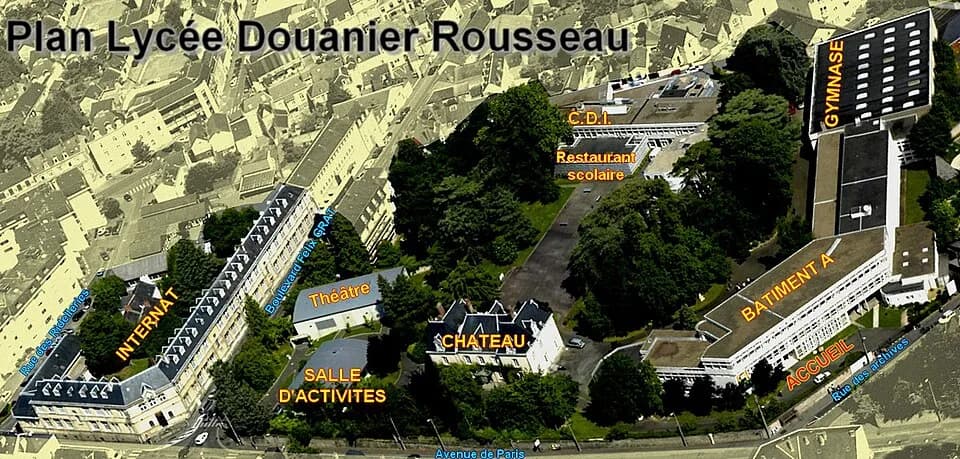 Henri Rousseau - Plan du lycée Douanier Rousseau de Laval