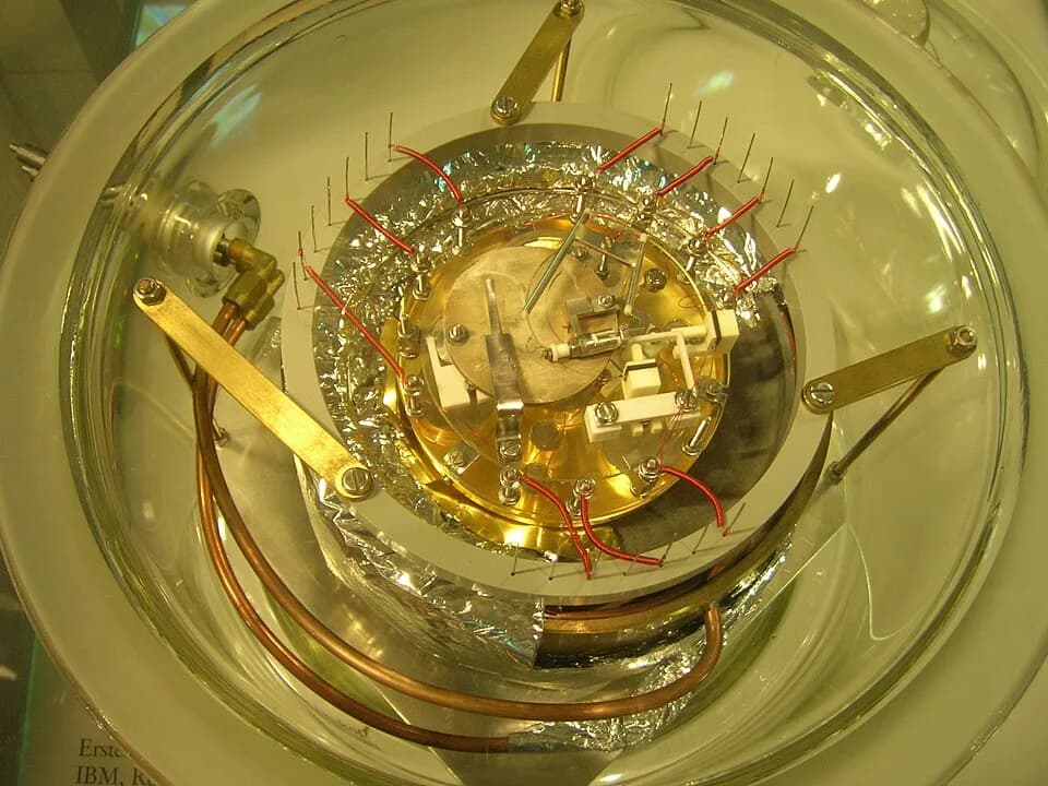 Heinrich Rohrer - This is a Nobel Prize winning example of doing more with less
First Scanning tunneling microscope
IBM Research Zurich 1981
(Explanation from Deutsches Museum with wiki hyperlinks ad