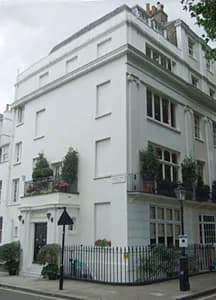 Arthur Koestler - 8 Montpelier Square, London. House formerly owned and lived in by the writer Arthur Koestler until his death in 1983.