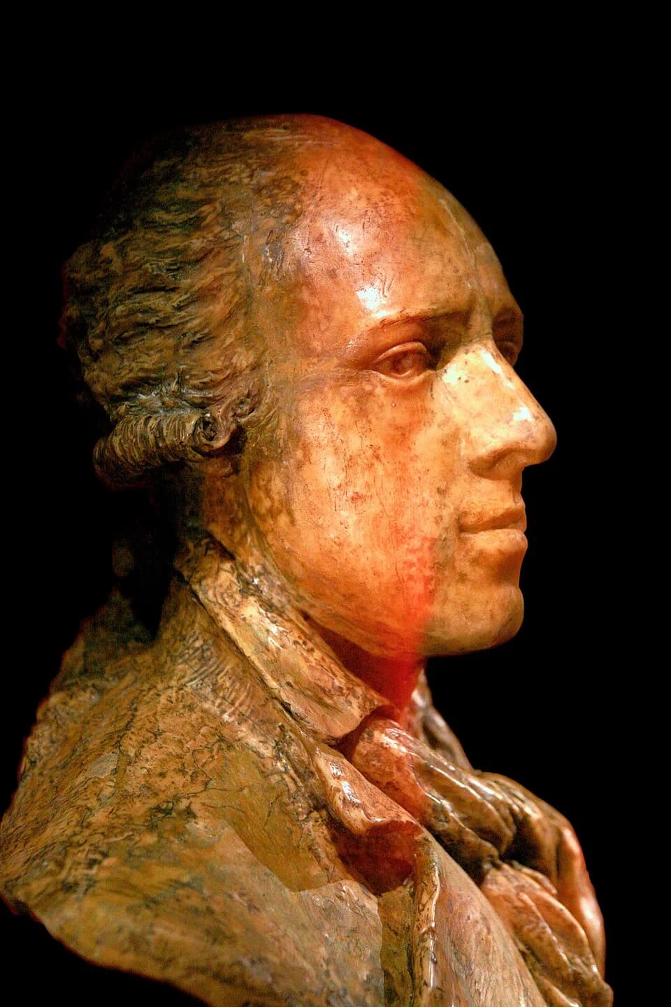 Claude Joseph Rouget de Lisle - Bust of Claude Joseph Rouget de Lisle, by David d'Angers (1788-1856). Wax. On display at Strasbourg Historical Museum, accession number 88.2007.0.4.