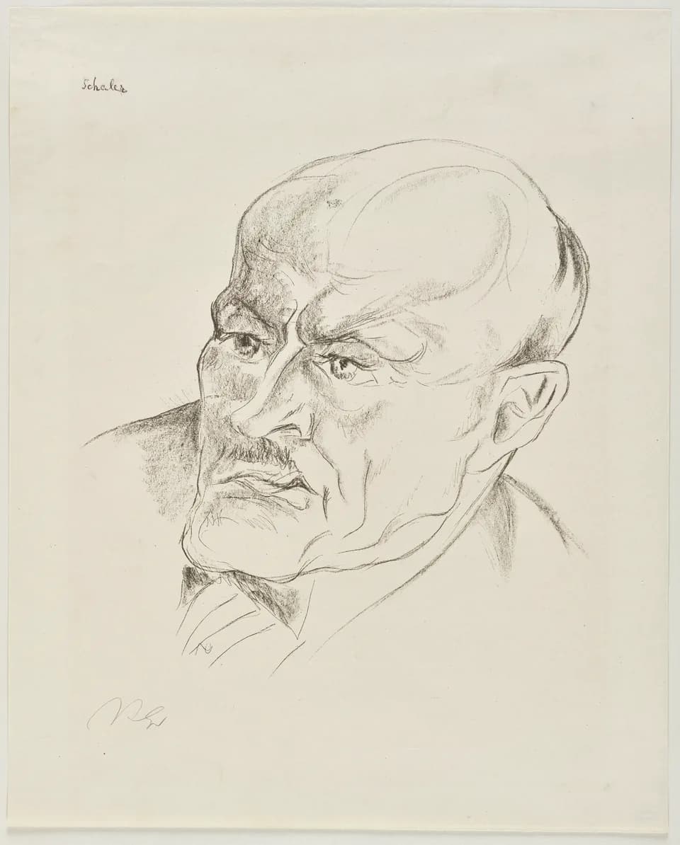 Max Scheler - drawing by Rudolf Großmann (G 58/004 o)