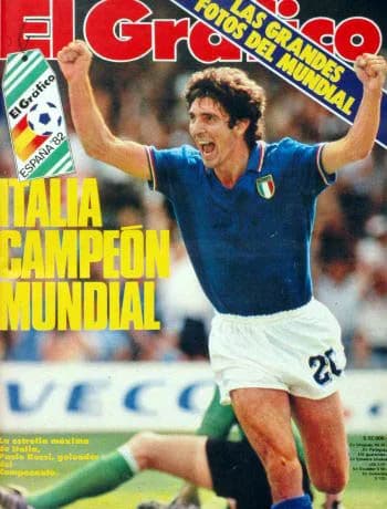 Paolo Rossi - Paolo Rossi celebrating a goal v Germany at the final.