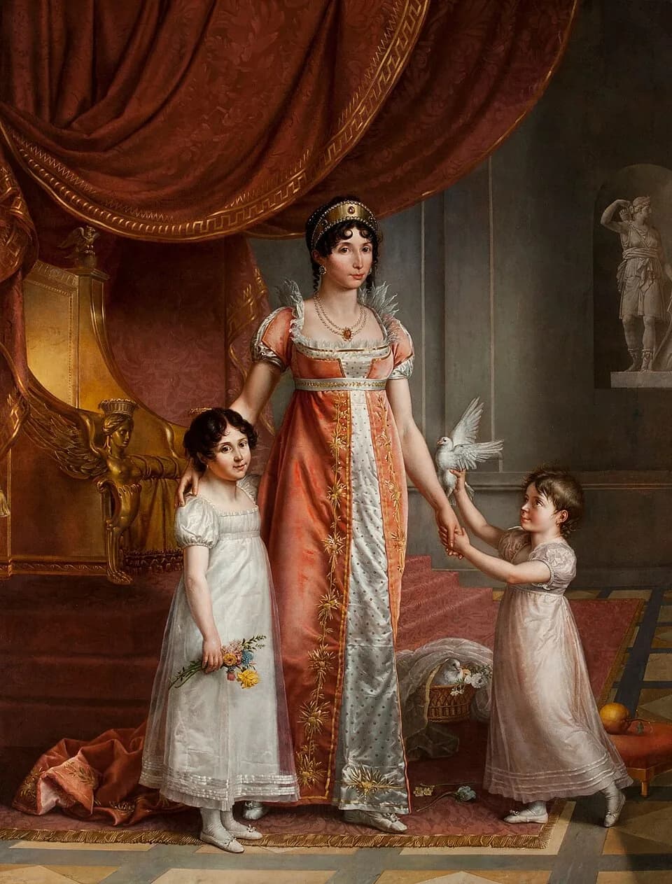 Joseph Bonaparte - Ritratto di Giulia Clary e delle figlie Zenaide e Carlotta (Jean-Baptiste Wicar).jpg