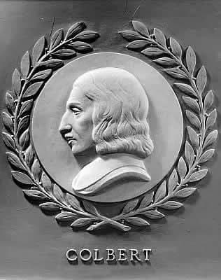 Jean-Baptiste Colbert - Jean-Baptiste Colbert marble bas-relief, one of 23 reliefs of great historical lawgivers in the chamber of the U.S. House of Representatives in the United States Capitol. Sculp