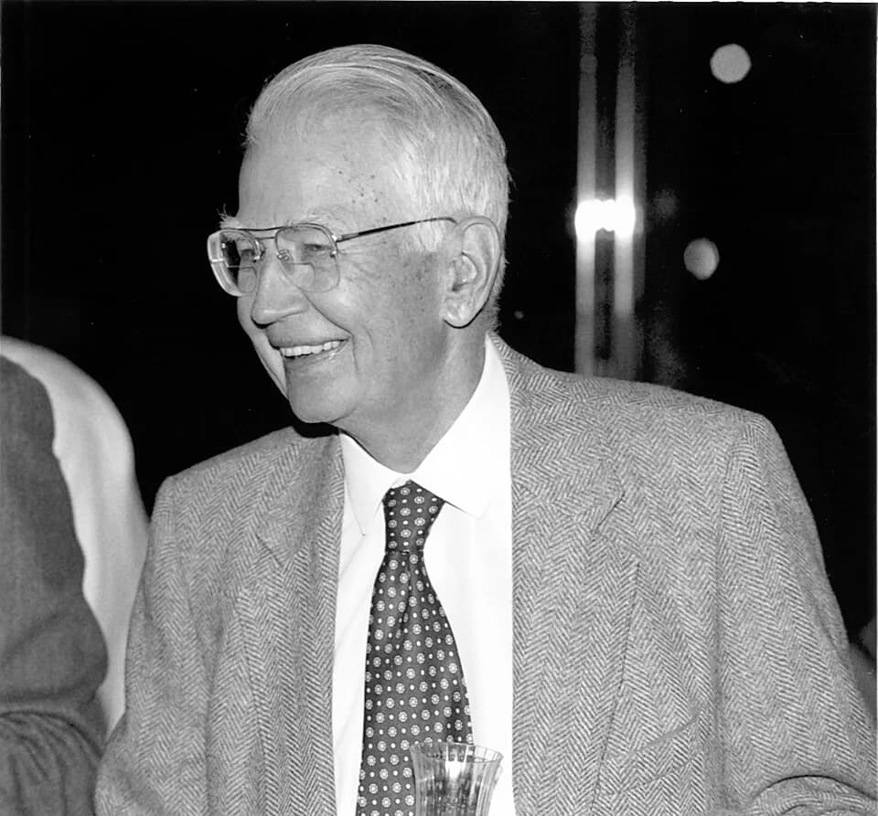 Ronald Coase - Scanned photo of Ronald Coase from UChicago Law archives.