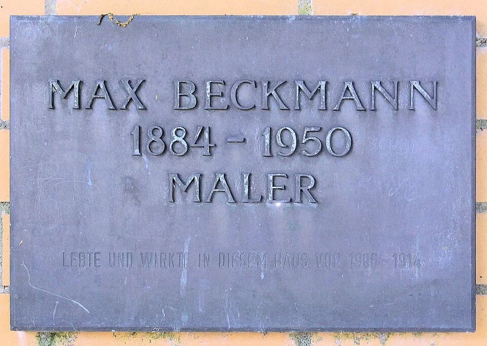 Max Beckmann - Memorial plaque, Max Beckmann, Ringstraße 17, Berlin-Hermsdorf, Germany