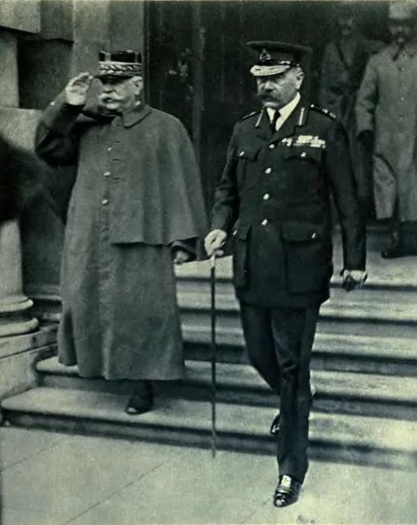 Joseph Joffre - British War Minister and French generalissimo : Lord kitchener and general Joffre.