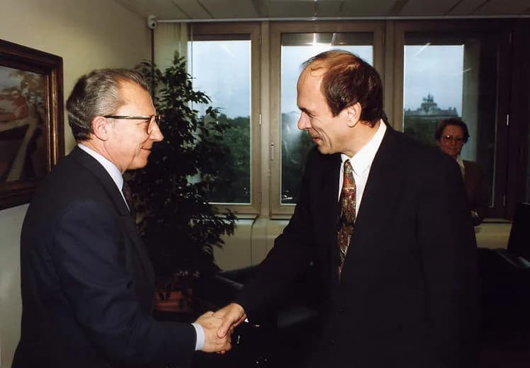 Jacques Delors - Jacques Delors i Janez Drnovsek