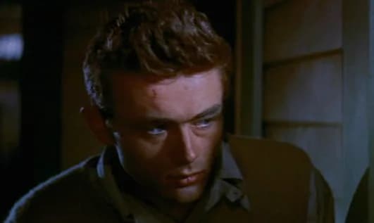 James Dean - Cropped screenshot of James Dean in the trailer for the film East of Eden
