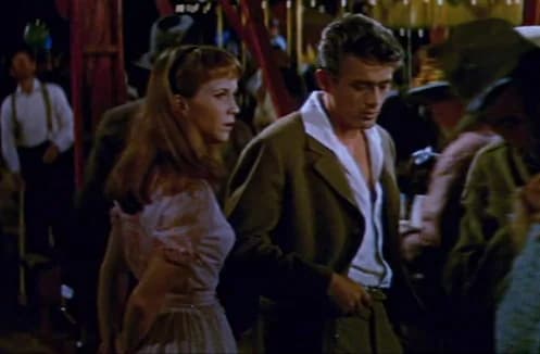 James Dean - Cropped screenshot of Julie Harris and James Dean in the trailer for the film East of Eden