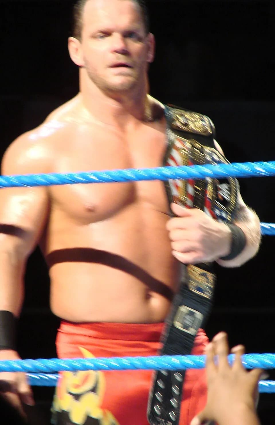 Chris Benoit - en:Chris Benoit as WWE United States Champion on en:February 4en:2007 in en:Champaign, IL.