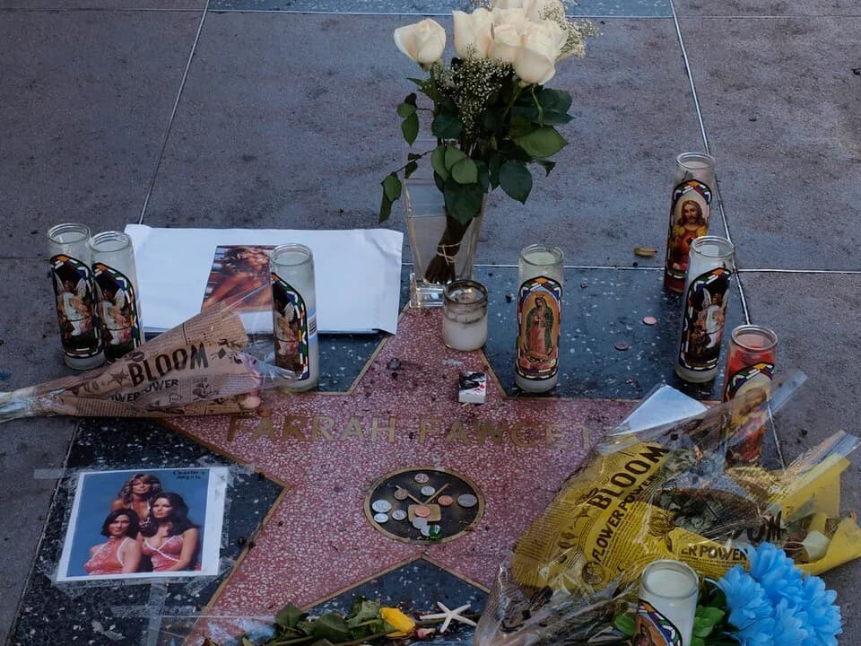 Farrah Fawcett - So this was on the day of Michael Jackson's funeral. It's Farrah Fawcett's Hollywood star.