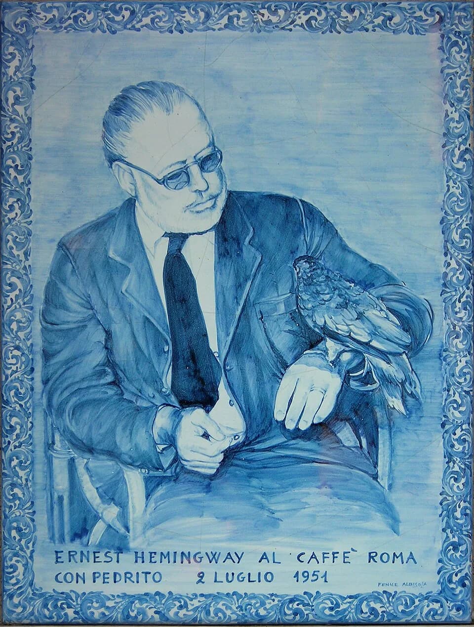 Ernest Hemingway - Ernest Hemingway al Caffè Roma sul Muretto di Alassio