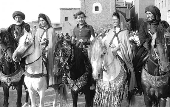 Marlon Brando - A photo of Mustapha el Akkad on horse back with Anthony Quinn, Irene Papas, Mona Wasif and Abdullah Ghaith
