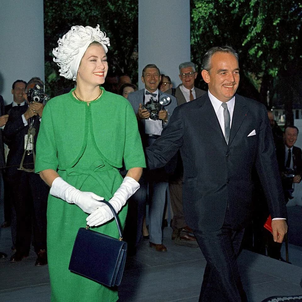 Grace Kelly - The Prince and Princess of Monaco arrive at the White House for a luncheon.