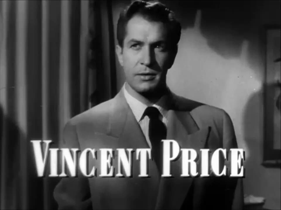 Vincent Price - Cropped screenshot of Vincent Price from the trailer for the film Laura.
